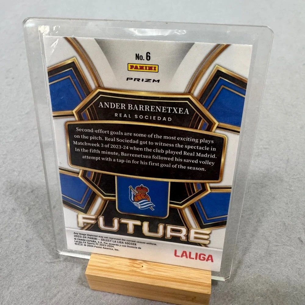Panini Select La Liga Soccer Card Ander Barrenetxea Blue Future Disco Prizm #6